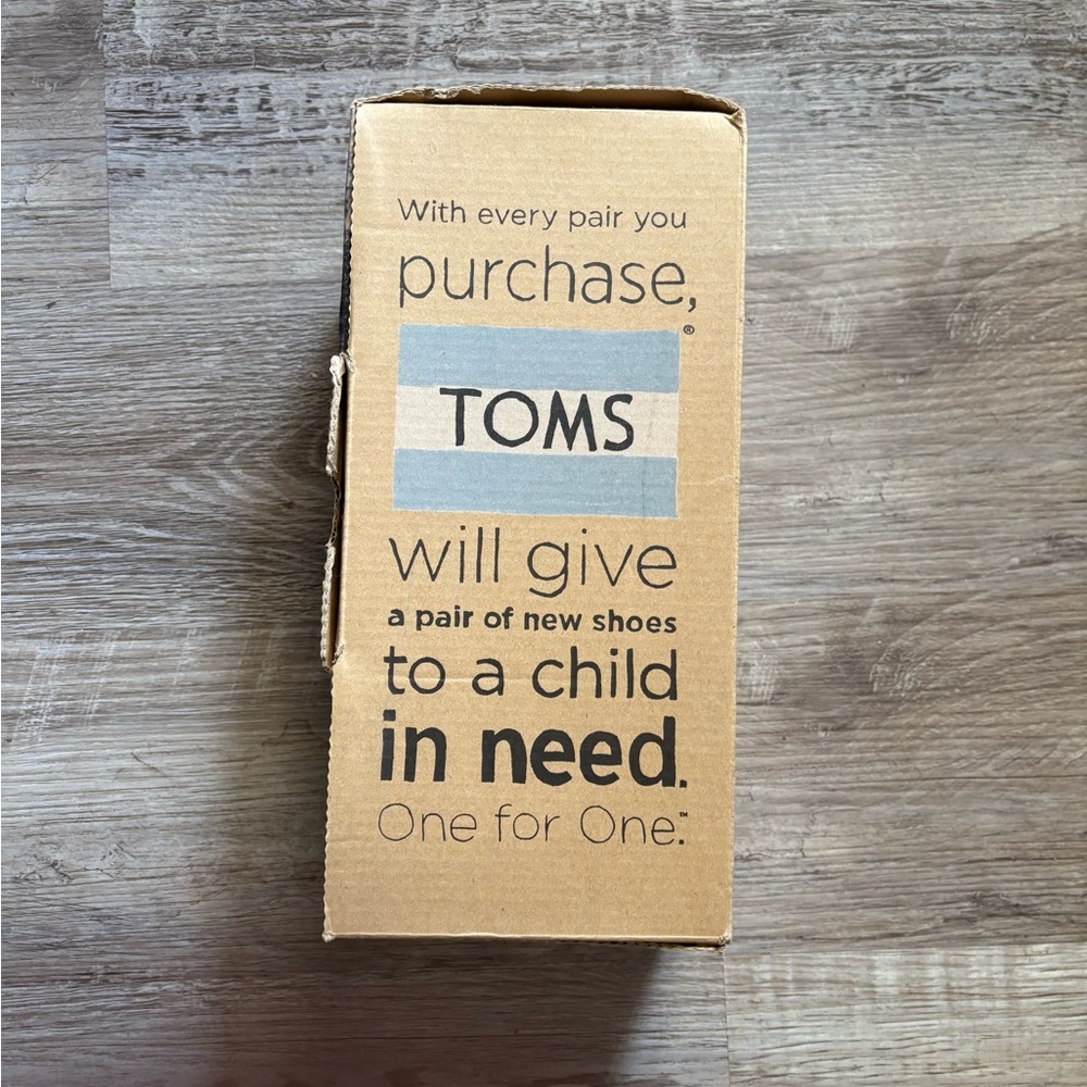 TOMS Dark/Grey Charcoal Canvas Slip-Ons - Picture 9 of 9
